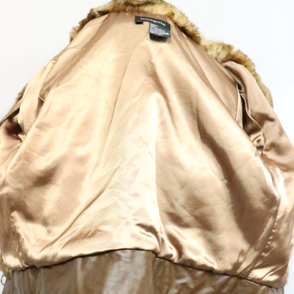 INCOGNITA Faux Fur Flaring Collar Crop Jacket - Picture 6 of 7